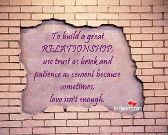 To build a great relationship use. Image