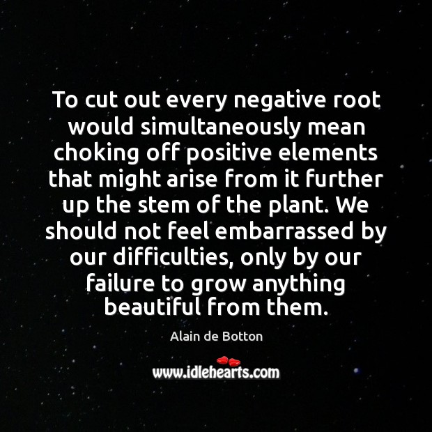 To cut out every negative root would simultaneously mean choking off positive Image