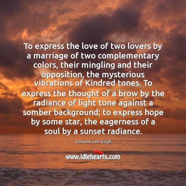 To express the love of two lovers by a marriage of two Image