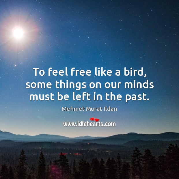 To feel free like a bird, some things on our minds must be left in the past. Image