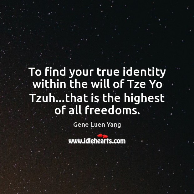 To find your true identity within the will of Tze Yo Tzuh… Image
