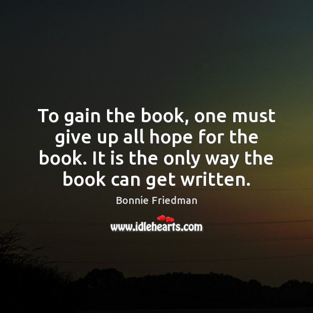 To gain the book, one must give up all hope for the Image