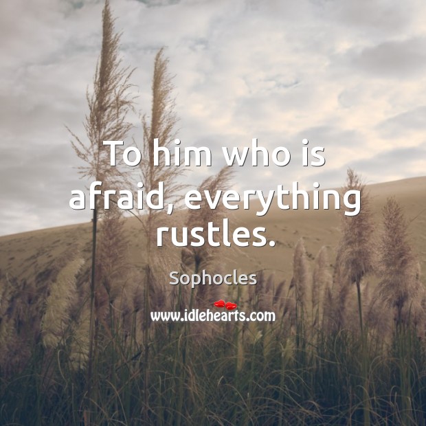 To him who is afraid, everything rustles. Sophocles Picture Quote