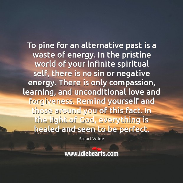 To pine for an alternative past is a waste of energy. In Forgive Quotes Image