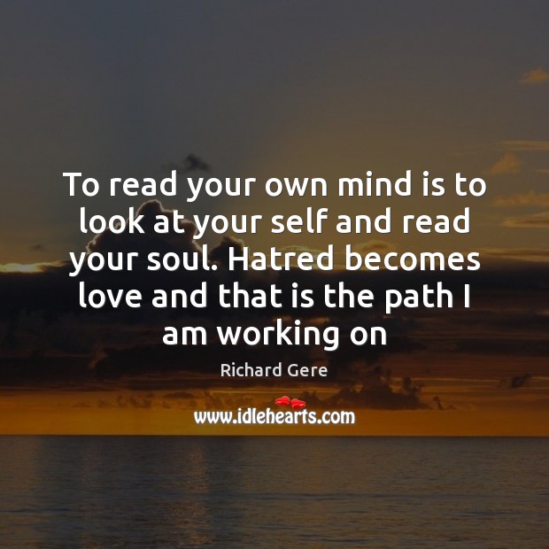 To read your own mind is to look at your self and Image