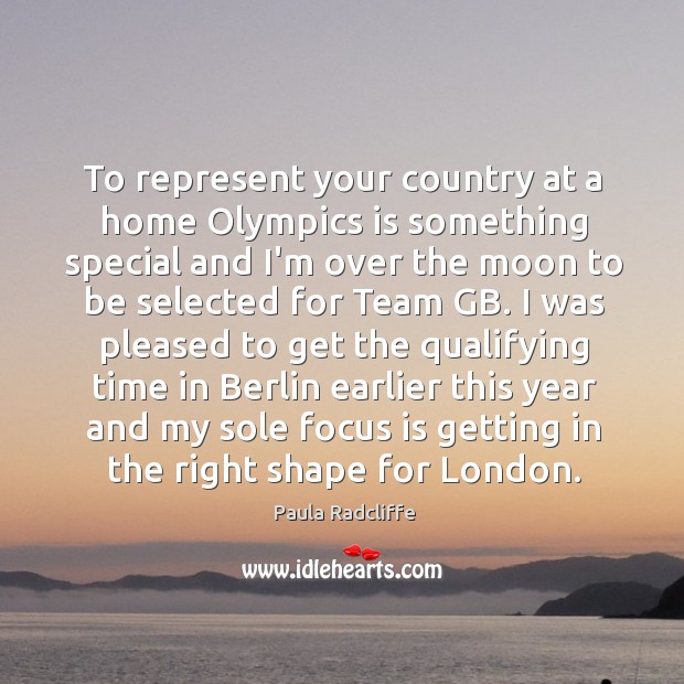 To represent your country at a home Olympics is something special and Image