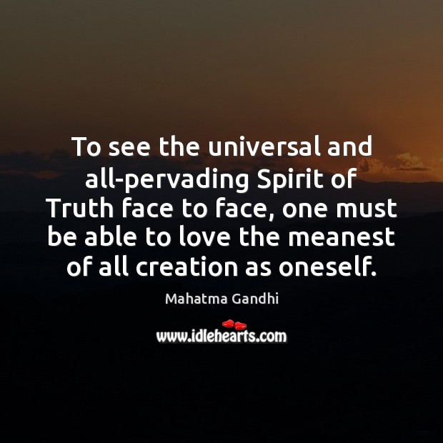 To see the universal and all-pervading Spirit of Truth face to face, Image