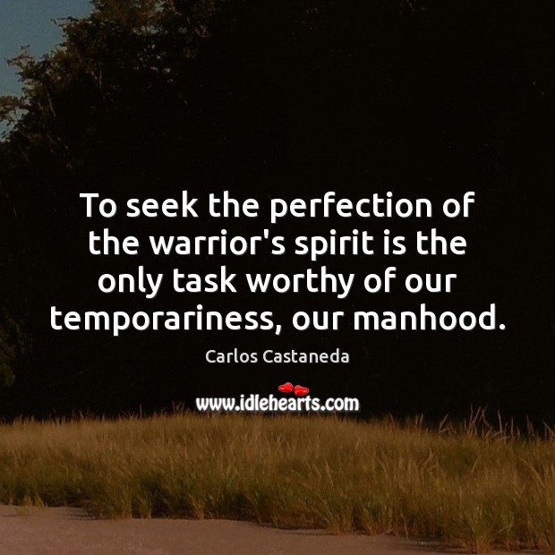 To seek the perfection of the warrior’s spirit is the only task Image