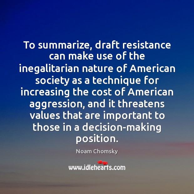 To summarize, draft resistance can make use of the inegalitarian nature of Image