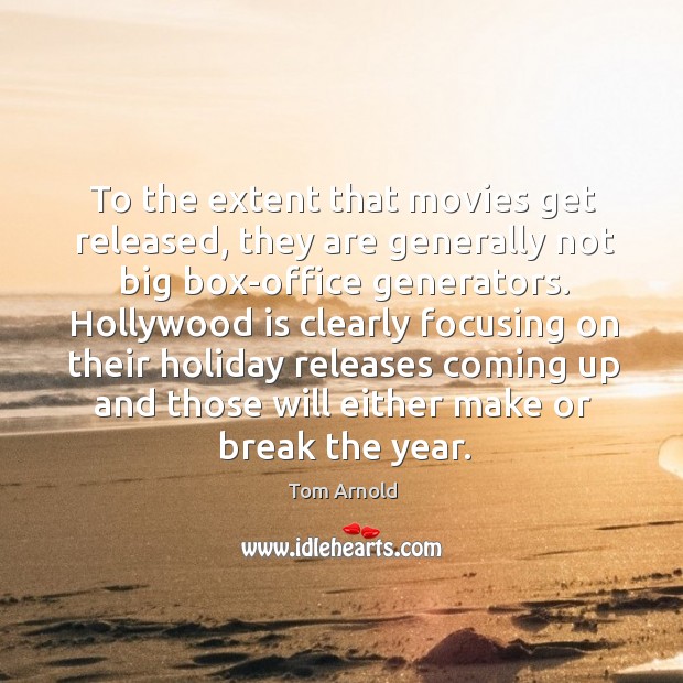 To the extent that movies get released, they are generally not big Holiday Quotes Image