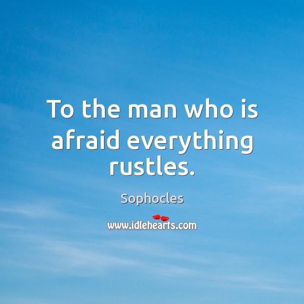 To the man who is afraid everything rustles. Image