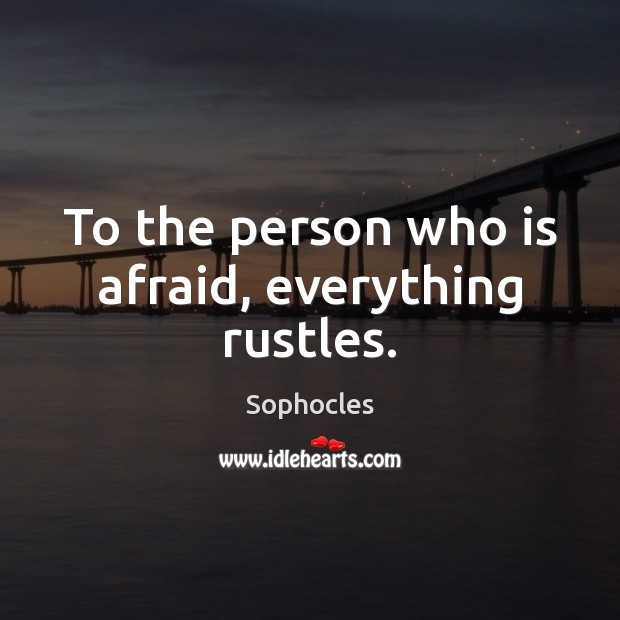 To the person who is afraid, everything rustles. Sophocles Picture Quote