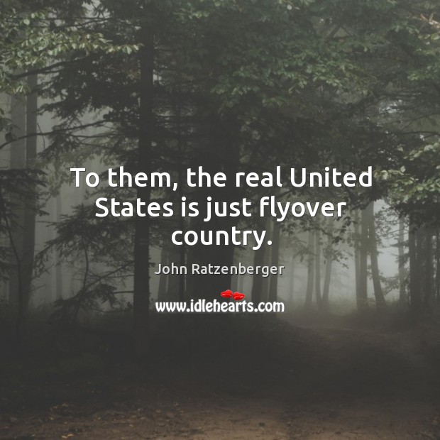 To them, the real united states is just flyover country. John Ratzenberger Picture Quote