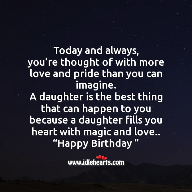 Today and always Daughter Quotes Image