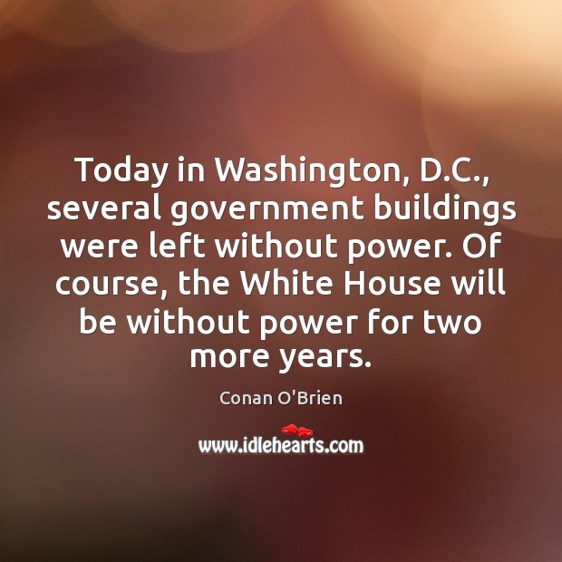 Today in Washington, D.C., several government buildings were left without power. Image