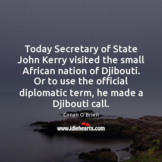 Today Secretary of State John Kerry visited the small African nation of Image
