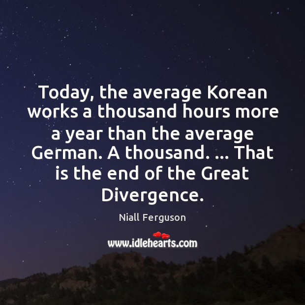Today, the average Korean works a thousand hours more a year than Image