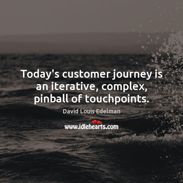 Today’s customer journey is an iterative, complex, pinball of touchpoints. Image