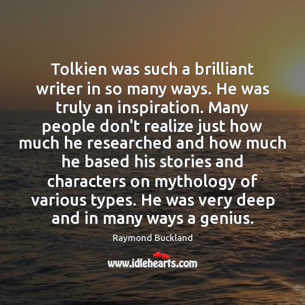 Tolkien was such a brilliant writer in so many ways. He was Image
