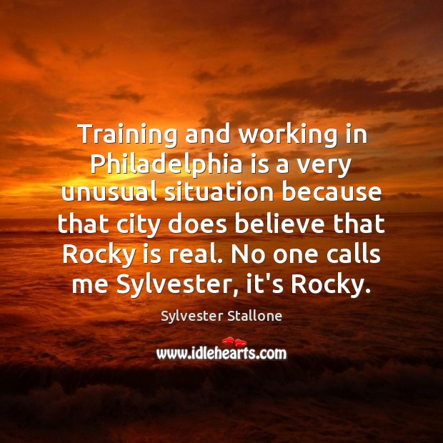 Training and working in Philadelphia is a very unusual situation because that Image