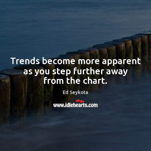 Trends become more apparent as you step further away from the chart. Ed Seykota Picture Quote