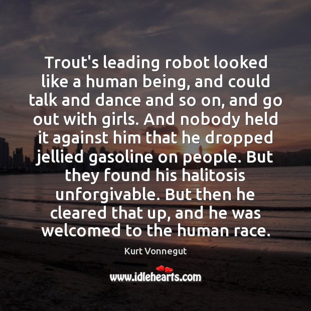 Trout’s leading robot looked like a human being, and could talk and Image