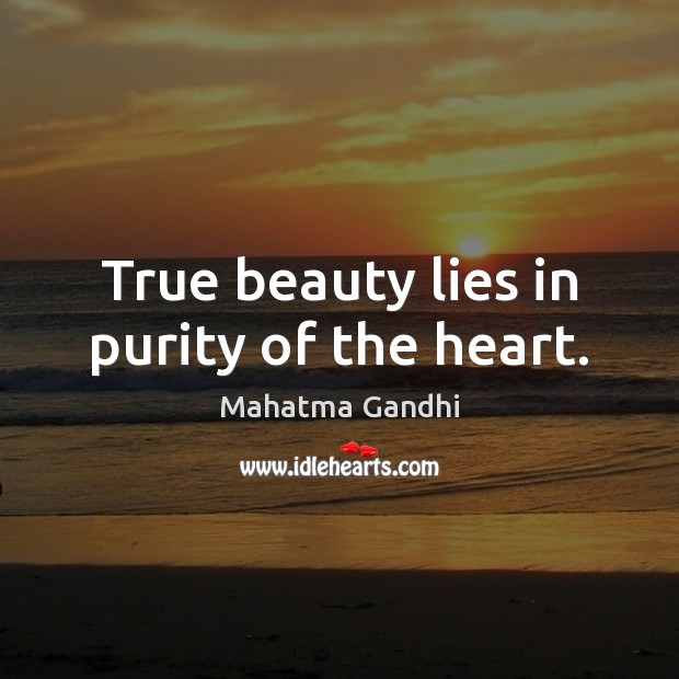 True beauty lies in purity of the heart. Image
