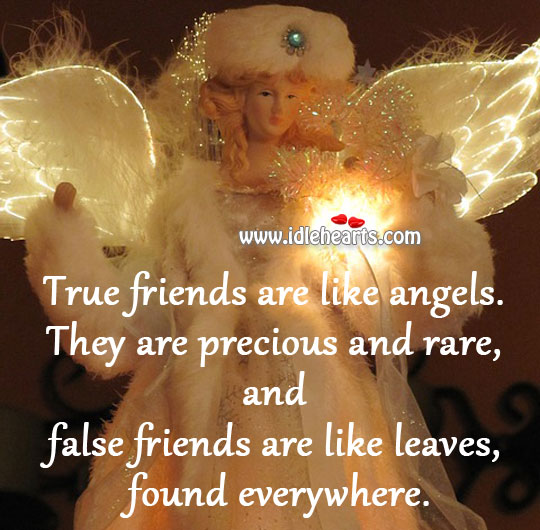 True friends are like angels. Image