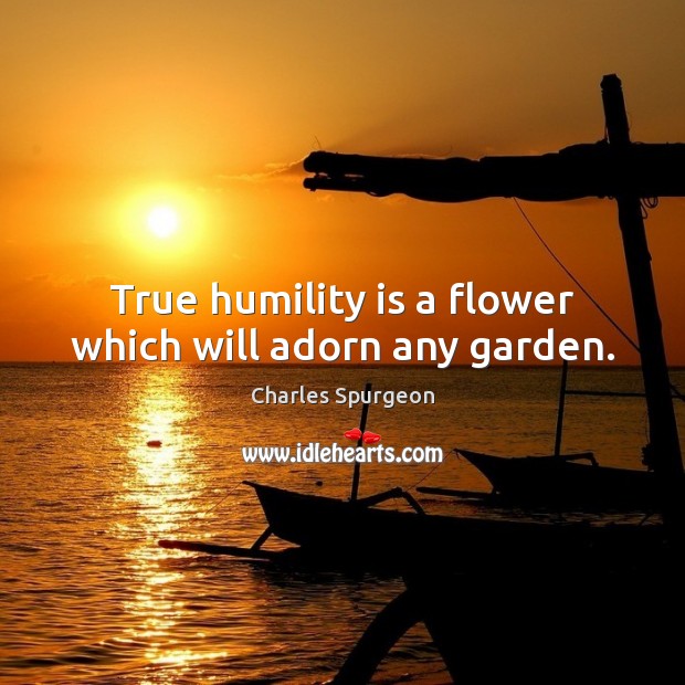 True humility is a flower which will adorn any garden. 