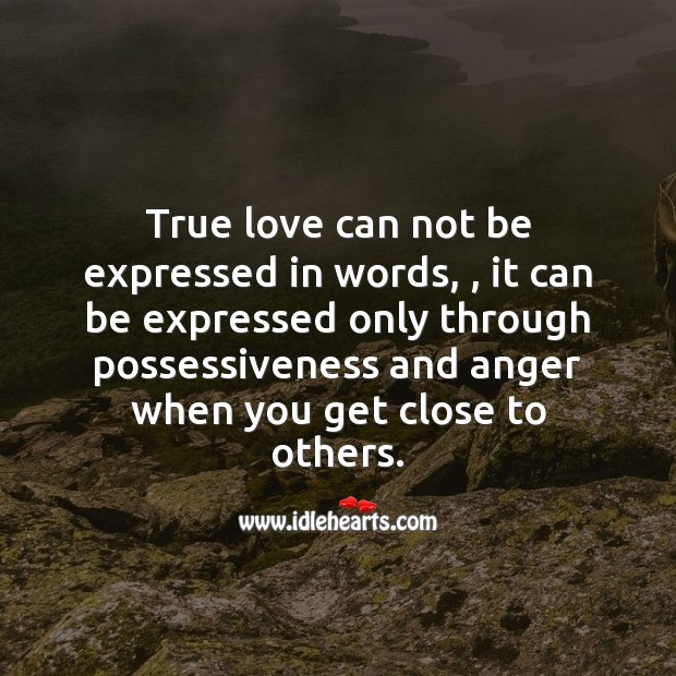 True love can not be expressed in words. True Love Quotes Image