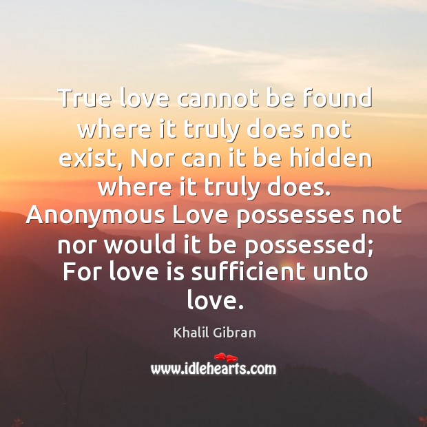 True love cannot be found where it truly does not exist, Nor True Love Quotes Image