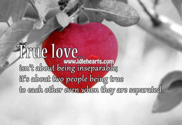 True love is being true to each other True Love Quotes Image