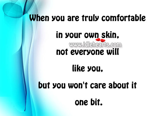 Truly comfortable in your own skin Image