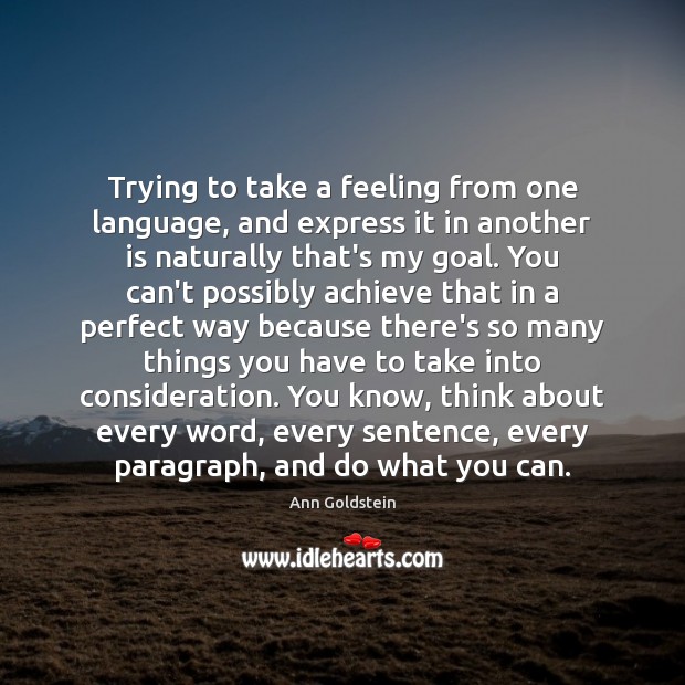 Trying to take a feeling from one language, and express it in Image