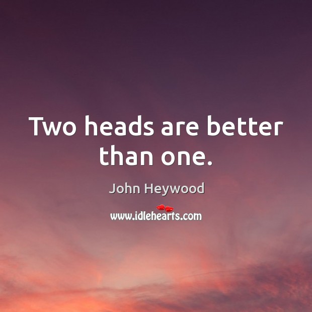 Two heads are better than one. Image