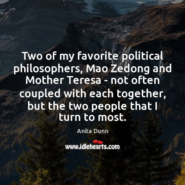 Two of my favorite political philosophers, Mao Zedong and Mother Teresa – Image