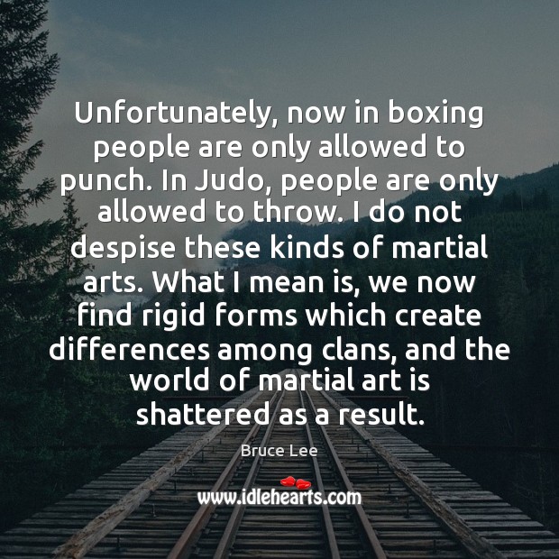 Unfortunately, now in boxing people are only allowed to punch. In Judo, Image