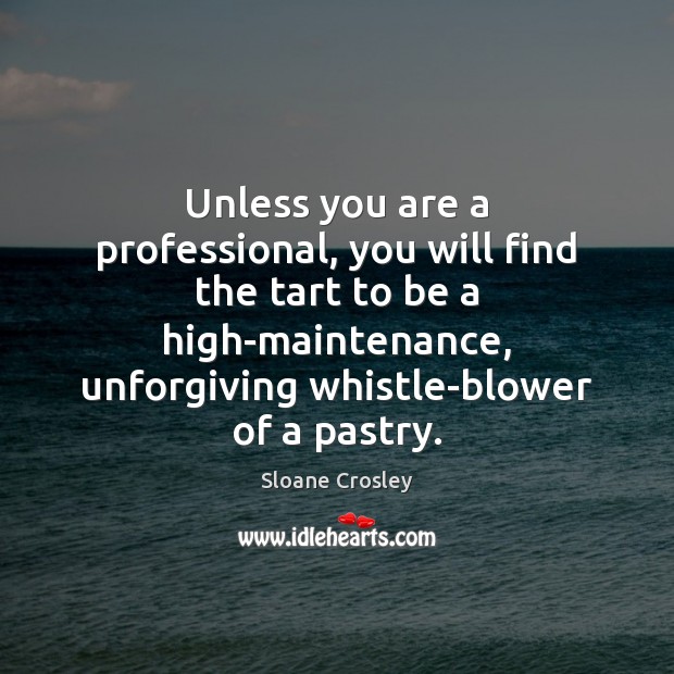 Unless you are a professional, you will find the tart to be Sloane Crosley Picture Quote