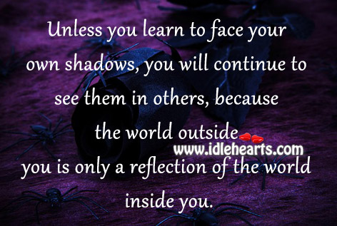 The world outside you is only a reflection of the world inside you. Image