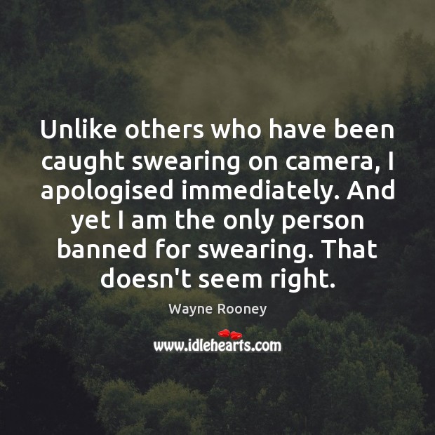 Unlike others who have been caught swearing on camera, I apologised immediately. Image