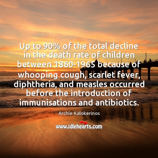 Up to 90% of the total decline in the death rate of children Image