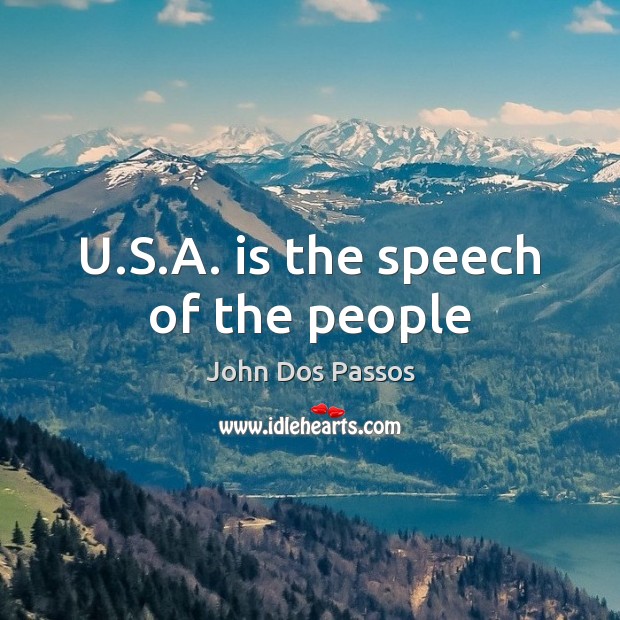 U.S.A. is the speech of the people Image