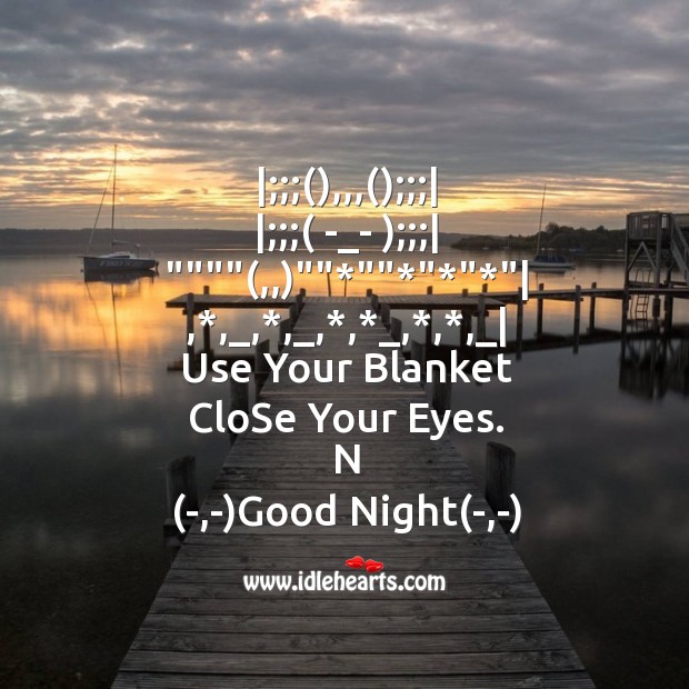Use your blanket Good Night Messages Image