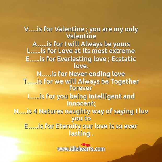 V for valentine Valentine’s Day Messages Image
