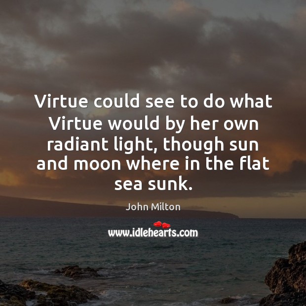 Virtue could see to do what Virtue would by her own radiant Image