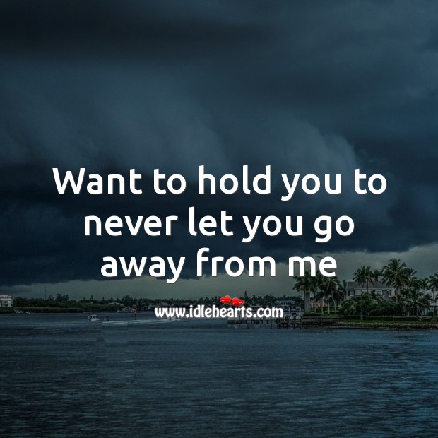 Want to hold you to never let you go away from me Valentine’s Day Messages Image
