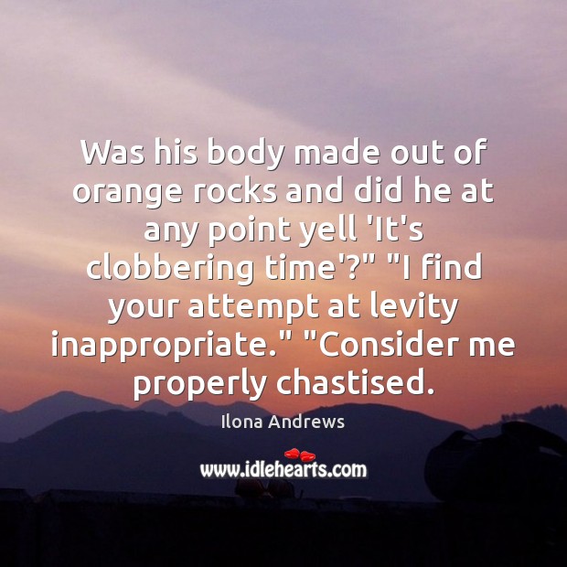 Was his body made out of orange rocks and did he at Image