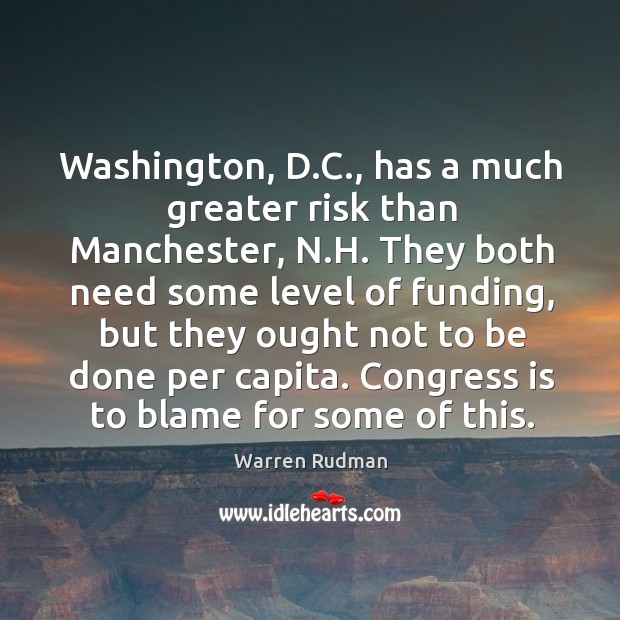 Washington, d.c., has a much greater risk than manchester, n.h. Image