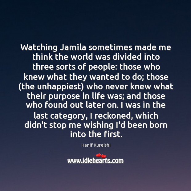 Watching Jamila sometimes made me think the world was divided into three Image