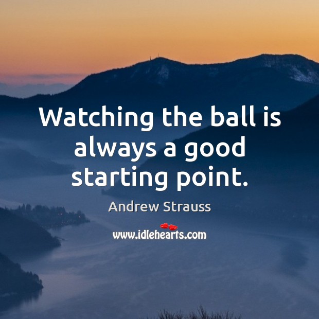 Watching the ball is always a good starting point. Image